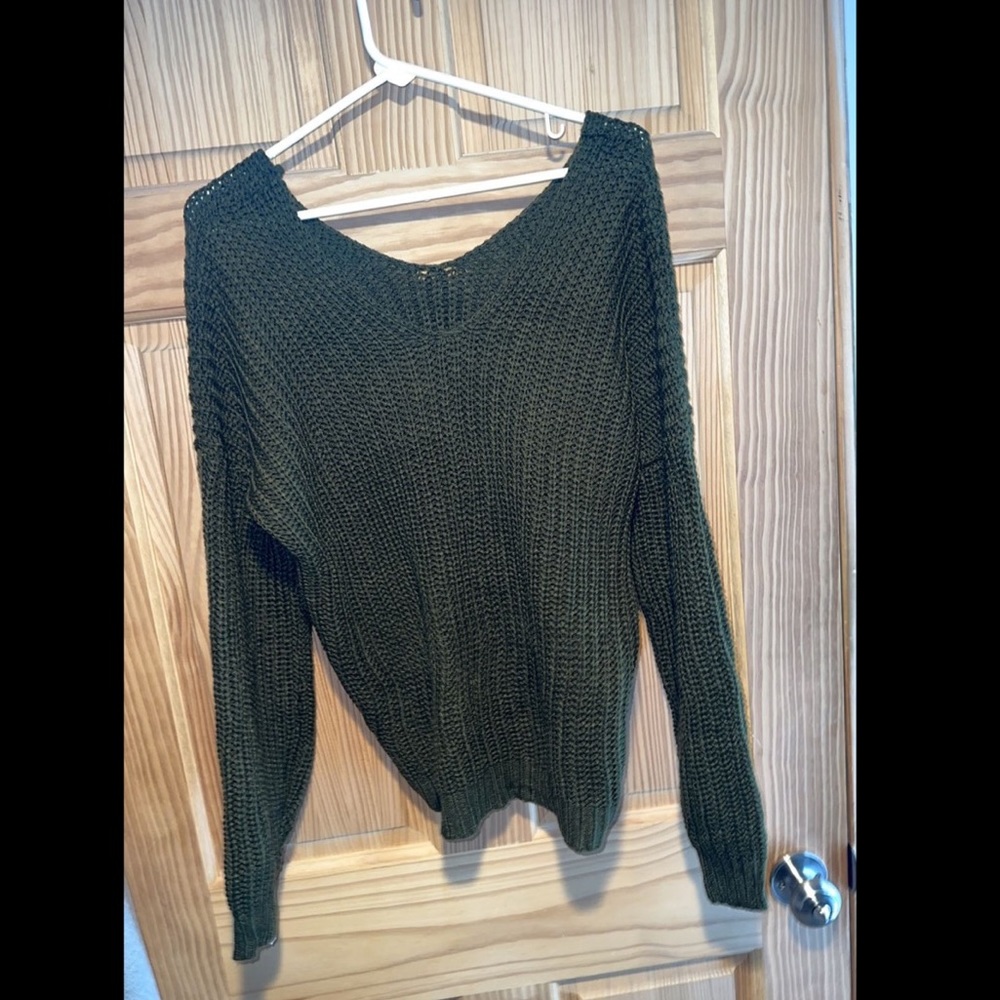 SHEIN v-neck drop shoulder sweater